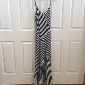 Black and white striped maxi